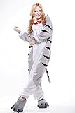 Newcosplay Unisex-Adult Cheese Cat Onesie Pajamas Kigurumi Halloween Cosplay Costume Small Grey