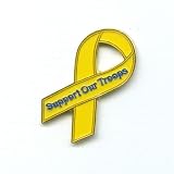 Gelbe Schleife Support Our Troops Yellow Ribbon Button Pin Pins Anstecker 215