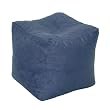 Blue Cube Tuffet Urban Suede By Elite Furniture