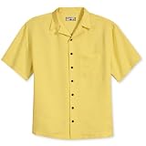 Caribbean Joe Solid Jacquard Poly/Rayon Camp Shirt