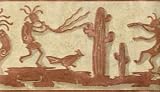 Rust Kokopelli Wallpaper Border