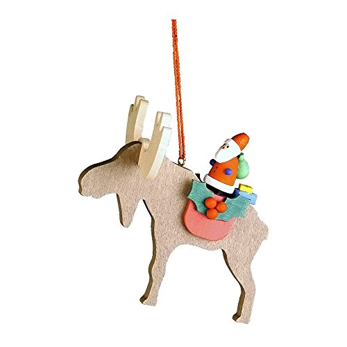 Alexander Taron Home Decoration Christian Ulbricht Ornament – Santa on Elk – 3H x 3W x 3D