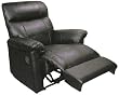 Black Multi Position Leather Recliner By Coaster Furniture