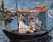 Monet Floating in his studio Art Poster by Edouard Manet - 14" x 8"
