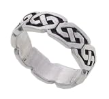 SilverBin Sterling Silver High Polish Celtic Knot Style Band Ring