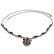 Necklaces Silver Amethyst Gemstone Jewelry 16 inches (gnklc303a)