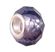 Pandora Style Charm Bead (Z71) Faceted Glass (14mm x 9mm) (fits Troll too) ~ Tanzanite