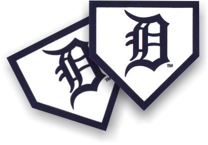Detroit Tigers 2-Piece Home Plate Coaster Set