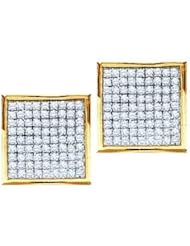 0.50CTW ROUND DIAMOND LADIES FASHION MICRO PAVE EARRINGS
