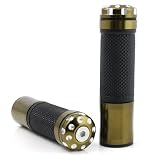 Dual Sport Moto Black Rubber Gel Handlebar Mount Gear Grips 7 8 Olive CNC Billet Bar... by Astra Security