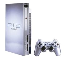 Silver Sony PS2 Console with one controller