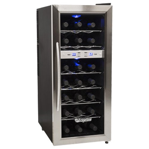 Reviews EdgeStar 21 Bottle Dual Zone Stainless Steel Wine Cooler