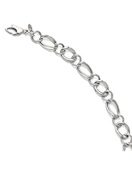 14k White gold Leslies Polished Fancy Link Bracelet
