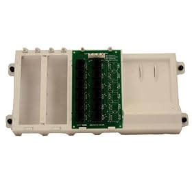 Leviton 47603-12M 4x12 Telephone Distribution Board on Plastic Shelf Bracket, Includes 12 Modular RJ-45 Jack Outputs.