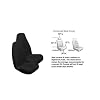 2 Front Synthetic Sheep Skin Seat Cover - Black