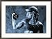 Female Bodybuilder with Dumbbell Framed Photographic Poster Print, 29x21
