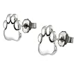Sterling Silver Paw Print Stud Earrings