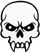 Mean Skull Embroidered Patch Skeleton Fangs Iron-On Emblem