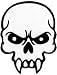 Mean Skull Embroidered Patch Skeleton Fangs Iron-On Emblem