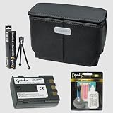 Canon PSC-5000 Semi-Hard Leather Case & Opteka NB-2LH Rechargeable Lithium-ion 1200mAh Battery & Opteka Pro Cleaning Kit & Tabletop Tripod for Canon PowerShot G9 / G7 Digital Camera