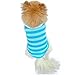 Binmer(TM)New Cute Dog T-Shirt Clothes Lapel Stripe Cotton Puppy Pet Dog Clothes Summer Spring Hot (SkyBlue, M)