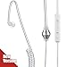 Anti-Radiation FBI Agent Popular Mono Earphones, KUCIPA 3.5mm Stereo Air Tube Patent Wired Earpiece Earbuds Headphones with Microphone