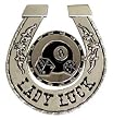 Mens "Lady Luck Spinner" Metal Spinning Belt Buckle