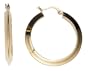 14k Yellow Gold Knife Edge Small Hoop Earrings