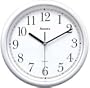 10" WHT Plas Wall Clock