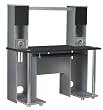 Gamer Desk With USB Hub In Silver Finish By Ameriwood Furniture