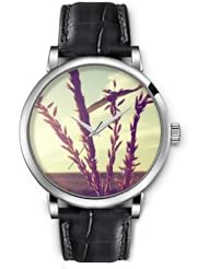 SPRAWL Aanalog Fashion Series Silver Ladies Watches of Genuine Black Leather Strap,Unique Wrist Watch for Women Girls Designed with spikes