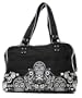 Loungefly Day of the Dead Sugar Skull Embroidered Light Black and Silver Purse