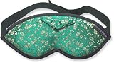 Opulence Eye Shades with Earplugs - Brocade Green Flowers