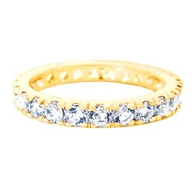 14K Yellow or White Gold Gem All the Way 'round Eternity Band... by