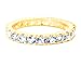 14K Yellow or White Gold Gem All the Way \'round Eternity Band Ring-Aquamarine-full, half sizes from 5-8.5