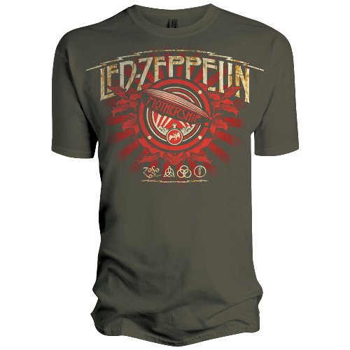 Led Zeppelin Mothership Burst Black Mens T-Shirt Small