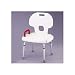 Deluxe Adjustable Bath Bench with Back &amp; Red Safety Handle
