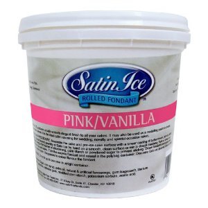 Satin Ice Vanilla/Pink Rolled Fondant, 2 lbs.