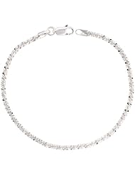 Sterling Silver Italian Sparkle Rock Chain Necklaces & Bracelets Nickel Free 2.5mm wide, sizes 7 - 30 inch