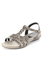 Footglove™ Original Leather Wide Fit Plait Gladiator Sandals