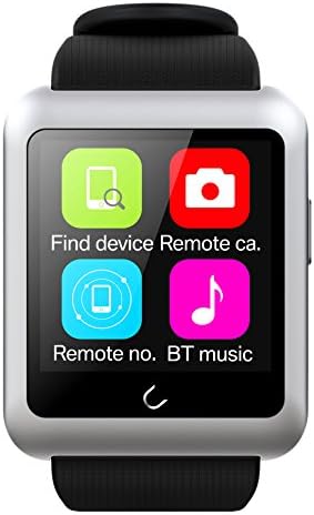 Aberobay U11 Bluetooth Smart Watch 1.59" Touch Screen 320*320 Resolution SIM Card Supported WristWatch SmartWatches Fully Compatible with Ios Android Smart Phones for iPhone 4/4S/5/5S/6/6S Samsung S4/Note 2/3-Silver