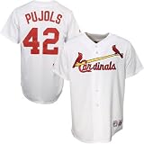 Majestic St Louis Cardinals #42 Albert Pujols White Jackie Robinson Tribute Replica Baseball Jersey