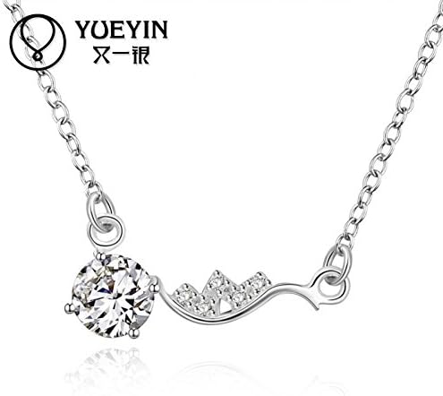 Stars Pavilion Another Popular Korean Silver Jewelry 925 Silver Necklace High-Grade Temperament Zircon Export Sales