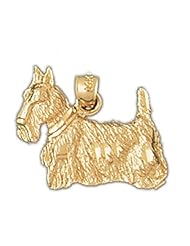 Dazzlers Solid 14k Gold Schnauzer Dog Charm Pendant Available in three colors from jewelsberry (weights: 2.5 grams only)
