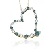 10k Yellow Gold Blue and White Journey Heart Pendant (1/2 cttw), 18