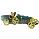 Jouet mécanique Voiture Bugatti T35 en tôle / Métal à clé Jouet dit Ancien