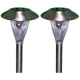 HomeBrite Solar 30806 Large Stainless Steel Solar Lamps - Alpine - 2 Pack
