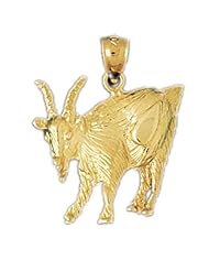 Dazzlers Solid 14k Gold Goat Farm Animal Charm Pendant Available in three colors from jewelsberry (weights: 2.6 grams only)