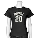 San Antonio Spurs Ladies Black #20 Manu Ginobili Slim Player T-shirt