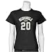 San Antonio Spurs Ladies Black #20 Manu Ginobili Slim Player T-shirt
